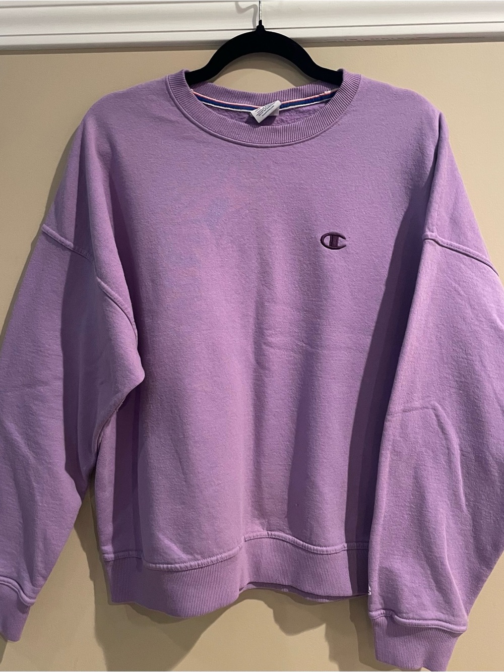 Champion Lavender Crewneck Sweatshirt with Trim